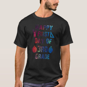 Camiseta Feliz Primeiro Dia Do 3º Ano De Volta À Escola Par
