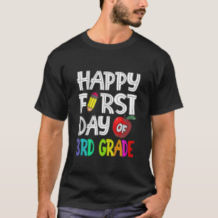 Camiseta Feliz Primeiro Dia Do 3º Ano De Volta Ao Presente