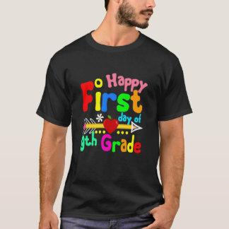 Camiseta Feliz Primeiro Dia Do 9º Ano Professor Aluno De Vo