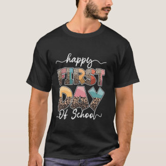 Camiseta Feliz Primeiro Dia Do Ano Letivo Bem-vindo De Volt