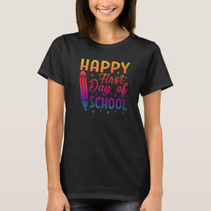 Camiseta Feliz Primeiro Dia do Estudante do Jardim de Infân