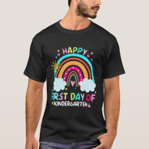 Camiseta Feliz Primeiro Dia Do Jardim De Infância De Volta