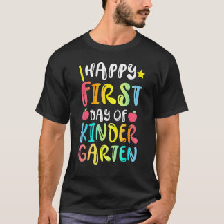 Camiseta Feliz Primeiro Dia Do Jardim De Infância De Volta 