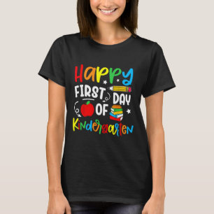 Camiseta Feliz Primeiro Dia Do Jardim De Infância Volta às