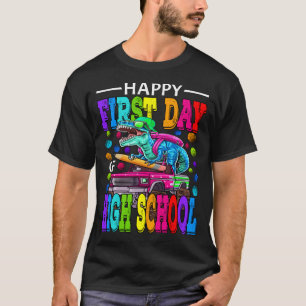Camiseta Feliz Primeiro Dia Do Monstro Do Dinossauro Segund