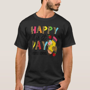 Camiseta Feliz Primeiro Dia Meninos Do Ensino Médio De Volt