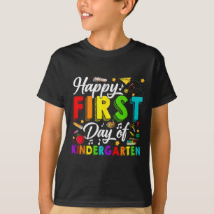 Camiseta Feliz Primeiro Dia No Jardim De Infância De Volta