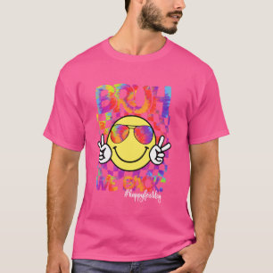 Camiseta Feliz Primeiro Dia Sorriso Rosto Verão Cara Nós Vo
