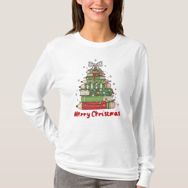 Camiseta Feliz Professor de Natal (Frente)