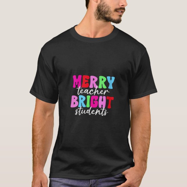 Camiseta Feliz Professora Brilhante Estudantes Retrô Groovy (Frente)