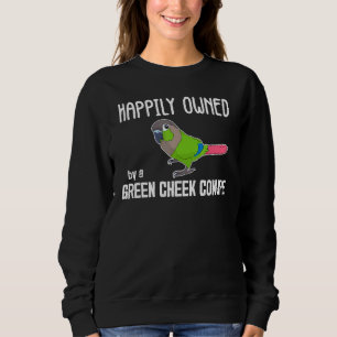 Camiseta Feliz Proprietário de papagaio Green Cheek Conure