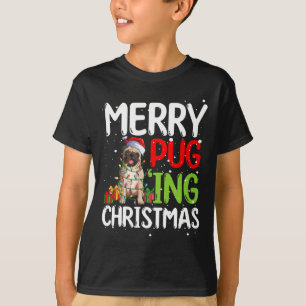 Camiseta Feliz Pug Xmas Engraçado Perfeito Para Qualquer Fa