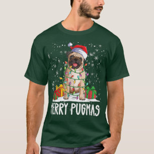 CAMISETA FELIZ PUGMAS 2022 XMAS PUG CHRISTMAS PARTITY PUG L