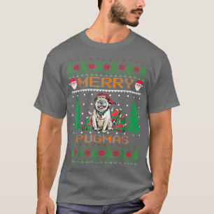 Camiseta Feliz Pugmas Natal Feio Pug Lover Fami