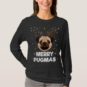 Camiseta Feliz Pugmas Natal Pug Cachorro Xmas Engraçado Pug