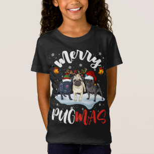 Camiseta Feliz Pugmas Papais noeis Engraçados Reindeer Elf 