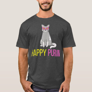 Camiseta Feliz Purim Cat Engraçado Fosse Judeu Feriado Puri