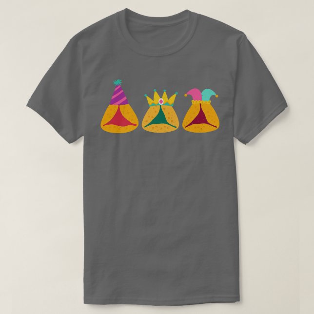 Camiseta Feliz Purim Idea Cute Hamantaschen Judeu (Frente do Design)