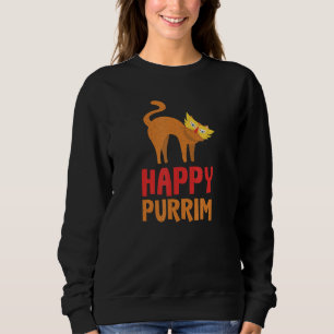 Camiseta Feliz Purim Idea Engraçado Gato Hebraico Judeu H
