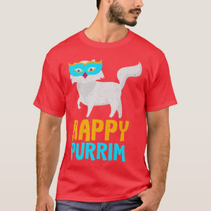 Camiseta Feliz Purim Idea Engraçado Gato Hebraico Judeu H