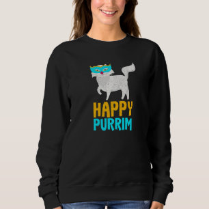 Camiseta Feliz Purim Idea Engraçado Gato Hebraico Judeu H