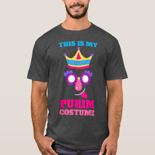 Camiseta Feliz Purim Idea Máscara Bonita Hebraico Judeu H
