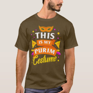 Camiseta Feliz Purim Idea Máscara Bonita Hebraico Judeu H