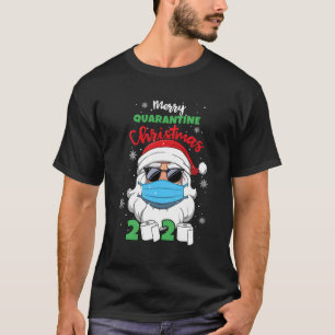 Camiseta Feliz Quarantine Natal 2020 Papais noeis engraçado
