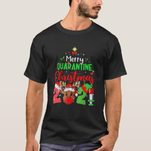 Camiseta Feliz Quarantine Natal 2021 Rebelde Funny Fam