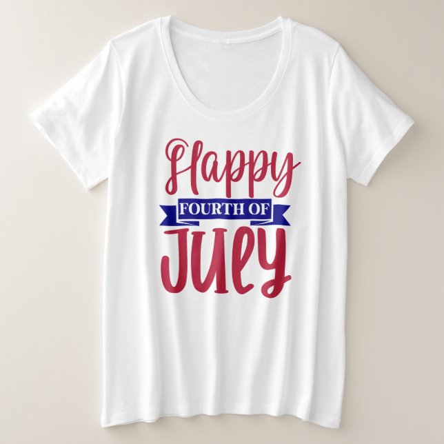 Camiseta Feliz Quarto De Julho (Frente do Design)