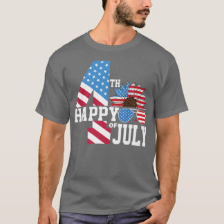 Camiseta Feliz Quarto De Julho, Glasse De Girassol American