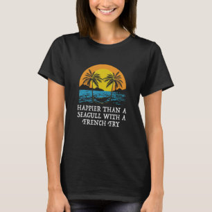 Camiseta Feliz que um Verão de Humor no Oceano de Praia de