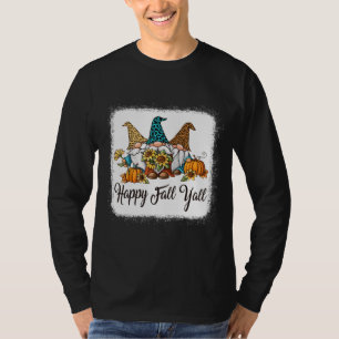 Camiseta Feliz Queda Amigo Gnomo Pumpkin Engraçado outono