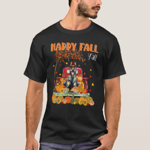 Camiseta Feliz Queda... Cachorro Doberman No Caminhão Pumpk