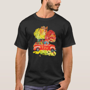 Camiseta Feliz Queda de Caminhão, Árvores de outono e Folha