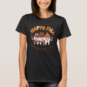 Camiseta Feliz Queda Escove-Os Todos Dentistas Dentes Graça
