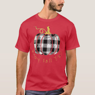 Camiseta Feliz Queda Feliz no outono de Abóbora