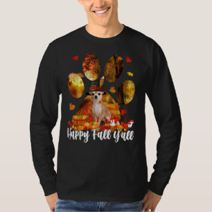 Camiseta Feliz Queda Por Todos Os Graças Chihuahua Pilgrim