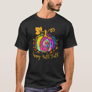Camiseta Feliz Queda Por Todos Os Pintinhos Pumpkin Leopard