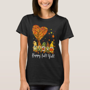 Camiseta Feliz Queda Todos Vocês Gnomo Leopard Pumpkin Autu