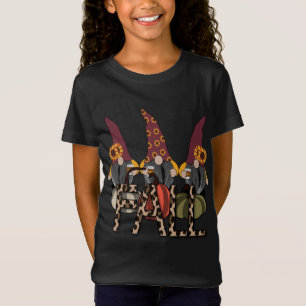 Camiseta Feliz Queda Todos Vocês Gnomo Leopard Pumpkin Autu