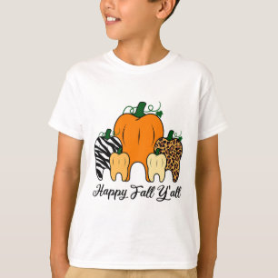 Camiseta Feliz Queda Todos Vocês Pumpkin Tooth Leopardo Zeb