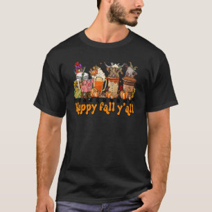 Camiseta Feliz Queda! Vocês Pumpkin Spice Farm Animal Thank