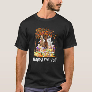 Camiseta Feliz Queda Vocês Todos Cavalos Horse Pumpkin Outo
