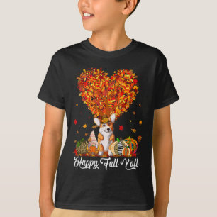 Camiseta Feliz Queda Vocês Todos Engraçados Corgi Autumn Pu
