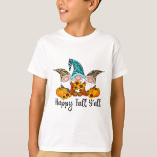 Camiseta Feliz Queda Vocês Todos Gnomo Leopard Pumpkin Funn