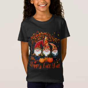 Camiseta Feliz Queda Vocês Todos Gnomos Árvore Pumpkin obri