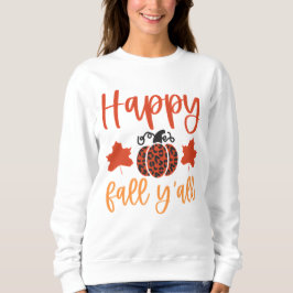 Camiseta Feliz Queda Vocês Todos Pumpkin Leopardo com Folha