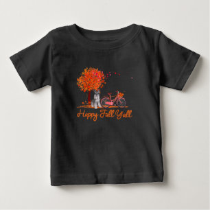 Camiseta Feliz Queda Yall Engraçado Cachorro Schnauzer Cic