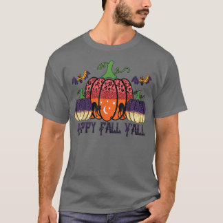 Camiseta Feliz Queda Yall Halloween Pumpkin, Queda dos Mare
